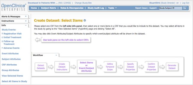 Create Dataset: Select Items