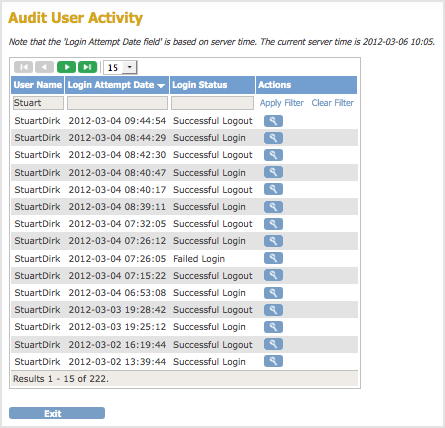 Audit User Activity