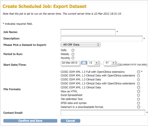 Create a Scheduled Export Job