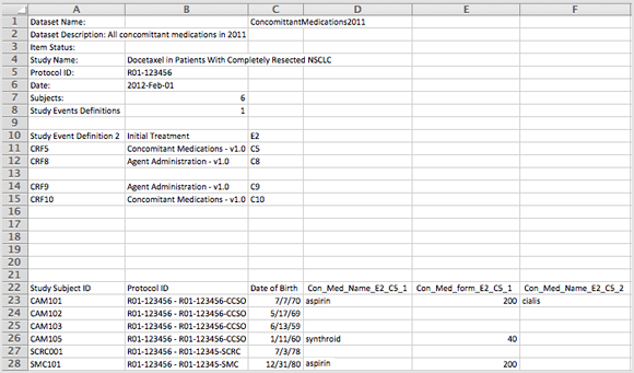 Excel Dataset File