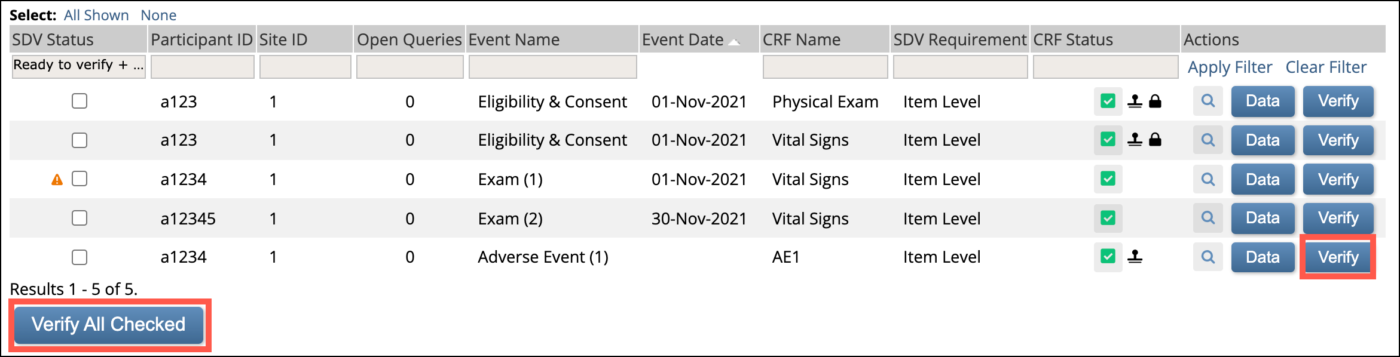 Source Data Verification - OpenClinica Reference Guide