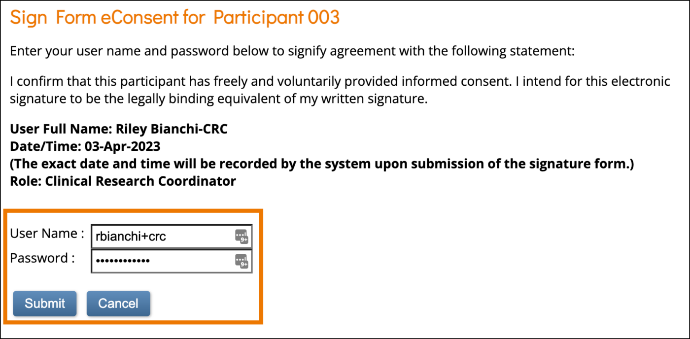 Consent in Study Runner - OpenClinica Reference Guide